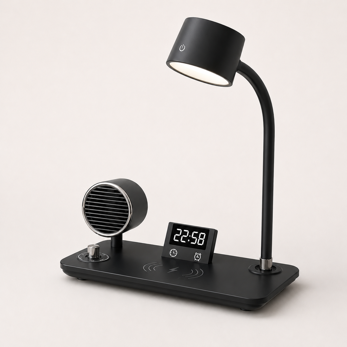 15W Wireless Charging Bluetooth Alarm Lamp