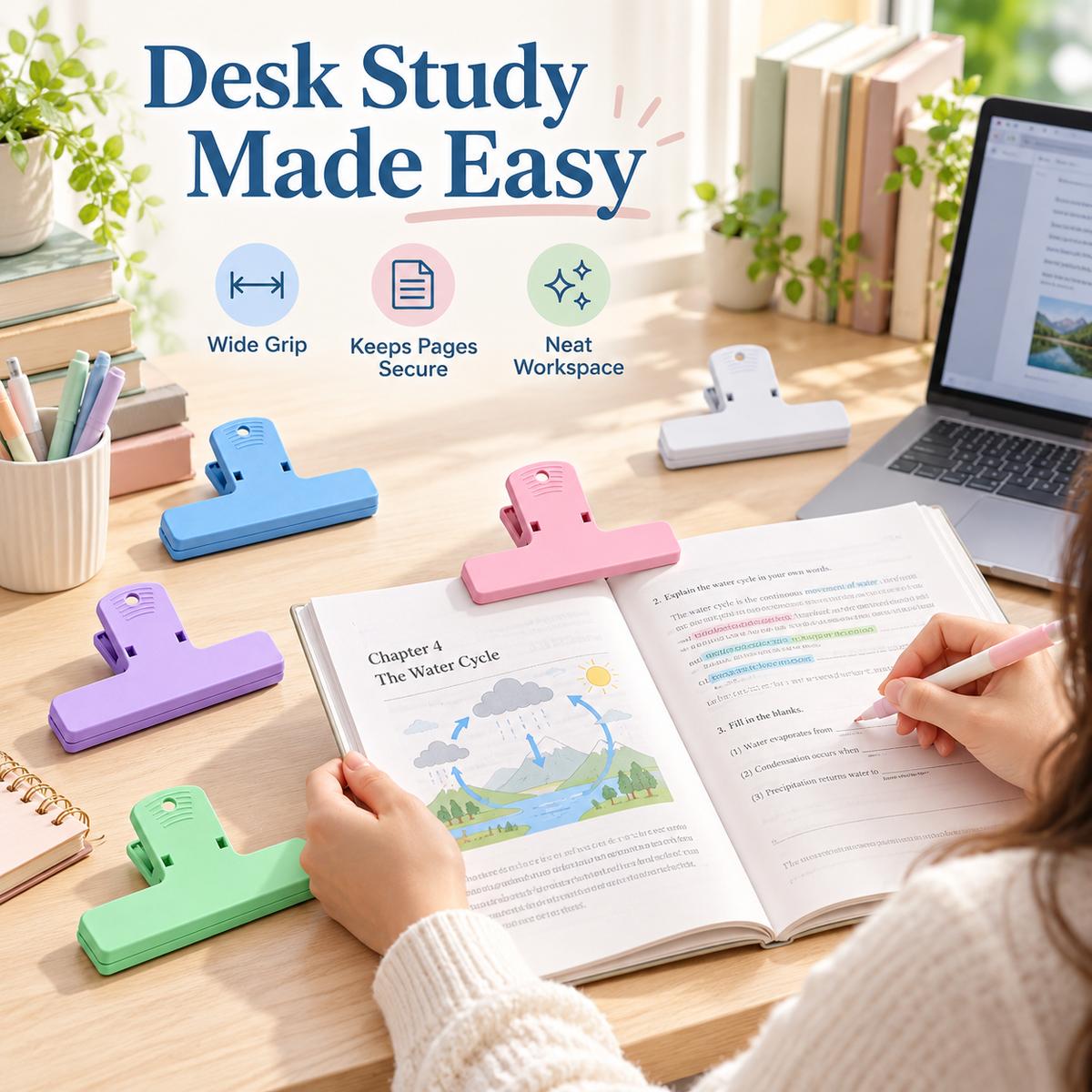 Magnetic Long-Tail Paper Clip Set