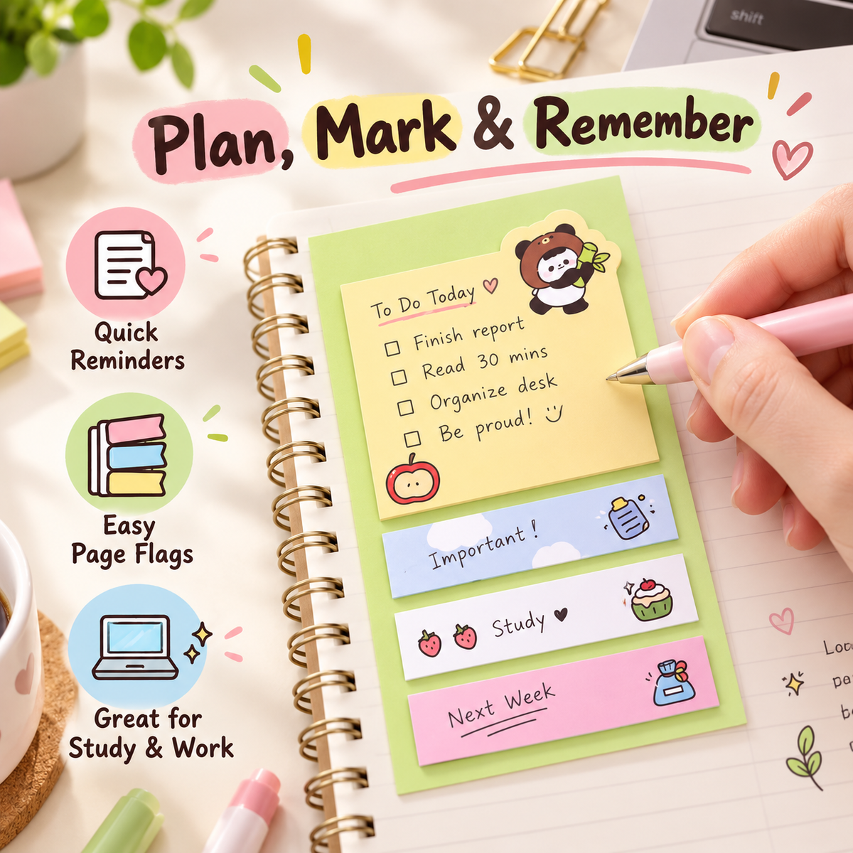 Panda Sticky Note Set