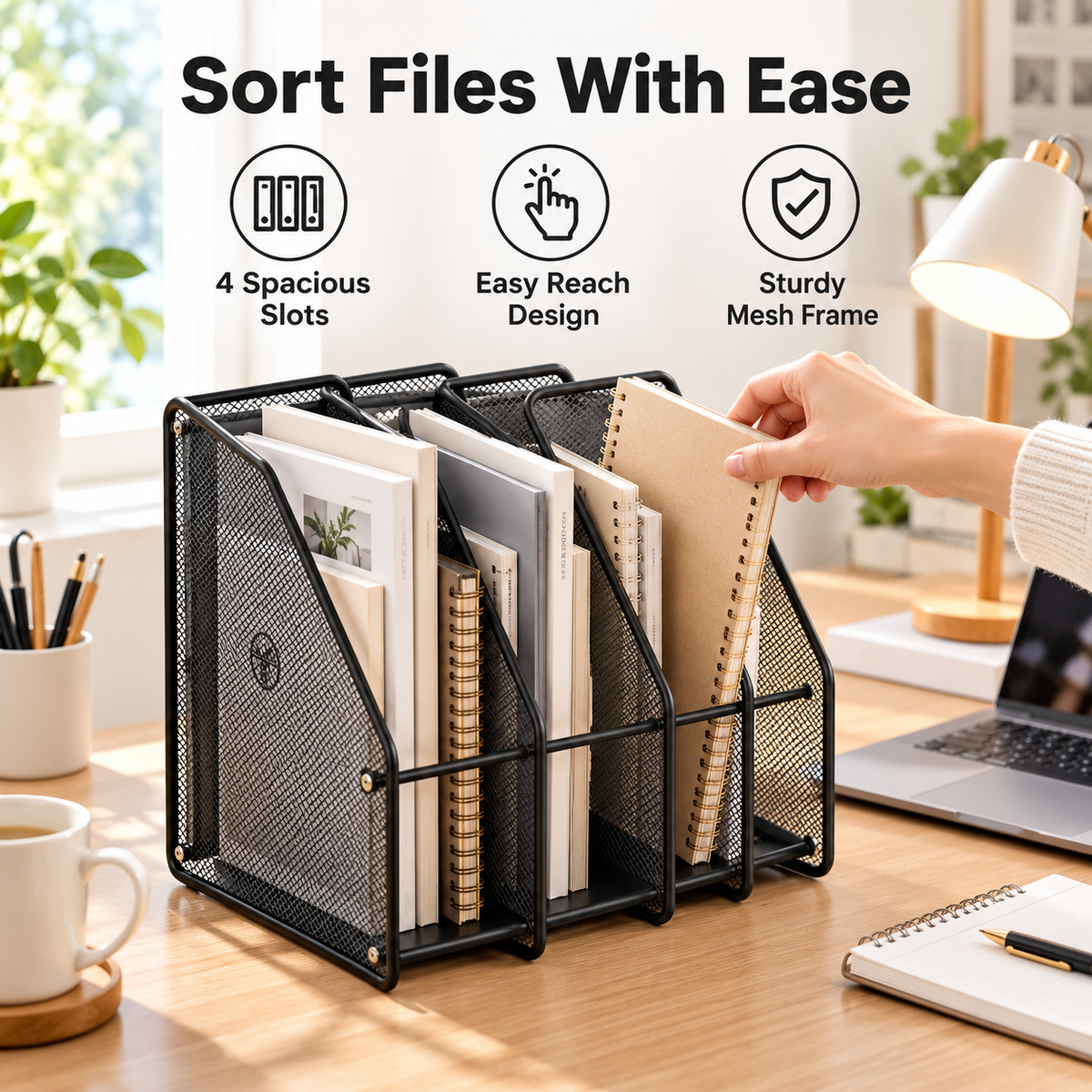 Metal Mesh File Organizer