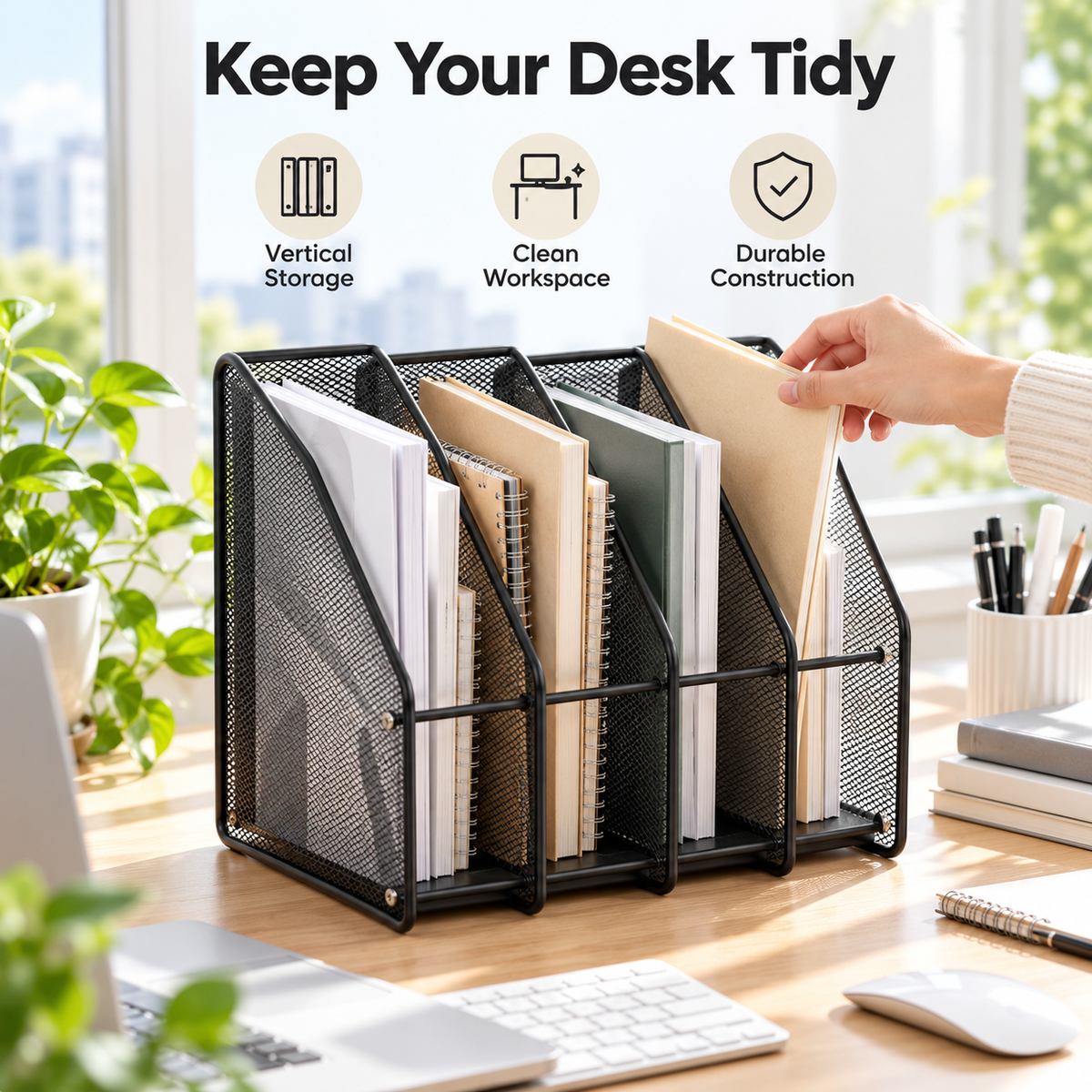 Metal Mesh File Organizer