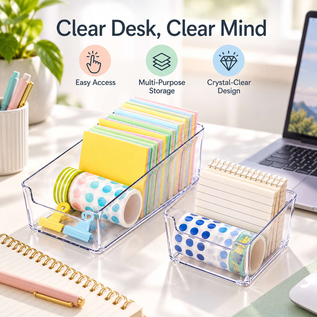 Transparent Sticky Note Organizer