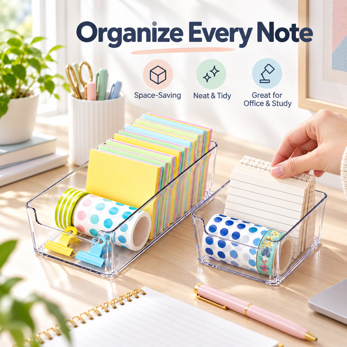Transparent Sticky Note Organizer